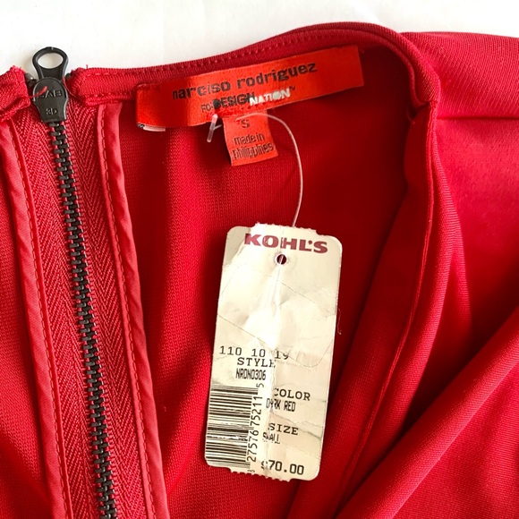 Narcisco Rodriguez Design Nation Red Dress Long sleeved - Picture 4 of 12